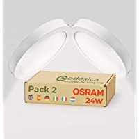 Gedésica ® PACK X2 Lamparas de techo- Plafon Led techo- 24W 2880LM diámetro 285mm redondo- downlight led techo…